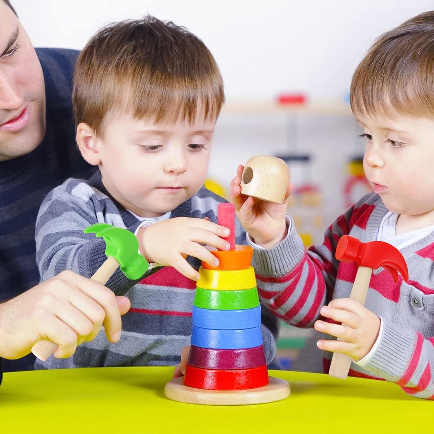 Juguetes de Martillo de Madera Fowecelt 2 Piezas Educativos