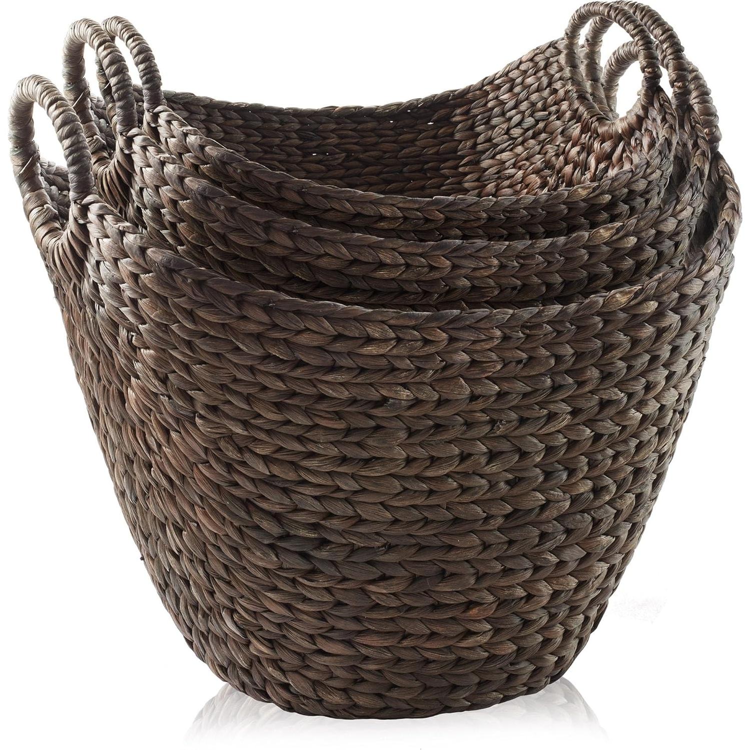 Conjunto de 3 Cestas de Almacenamiento Casafield - Espresso