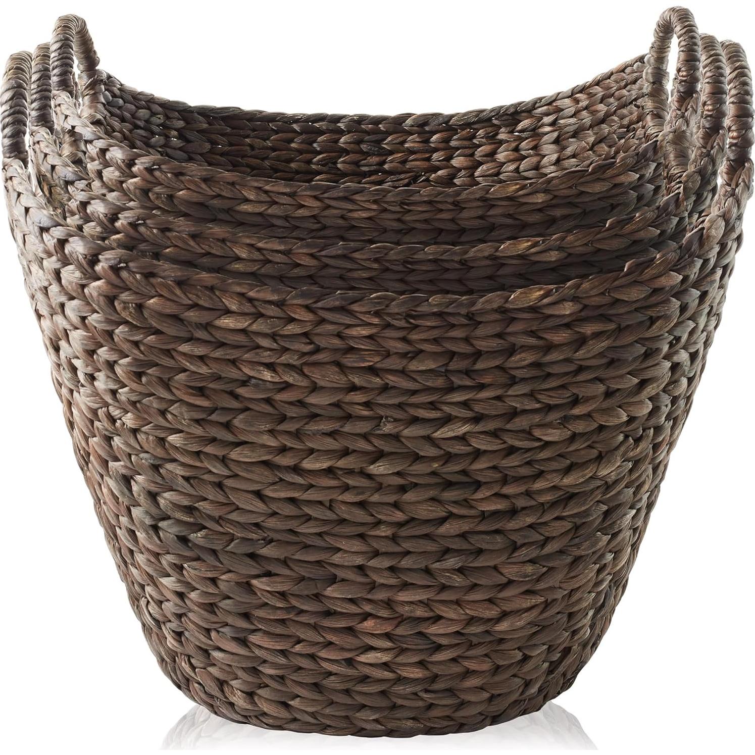 Conjunto de 3 Cestas de Almacenamiento Casafield - Espresso