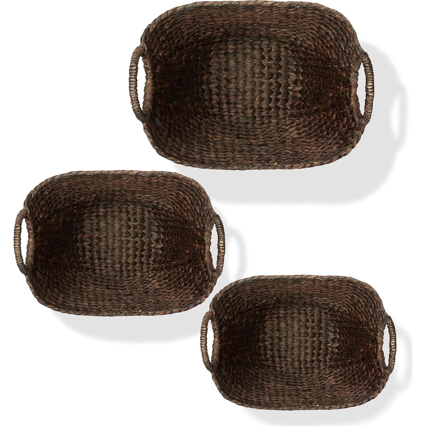 Conjunto de 3 Cestas de Almacenamiento Casafield - Espresso