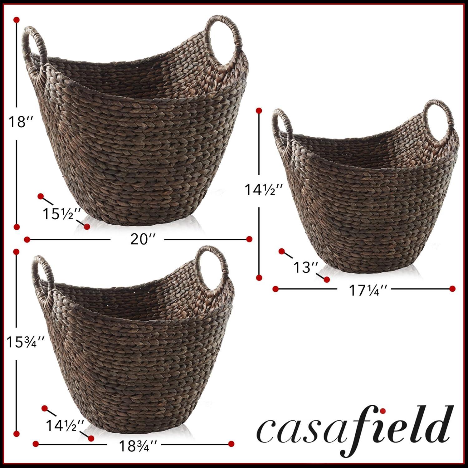 Conjunto de 3 Cestas de Almacenamiento Casafield - Espresso