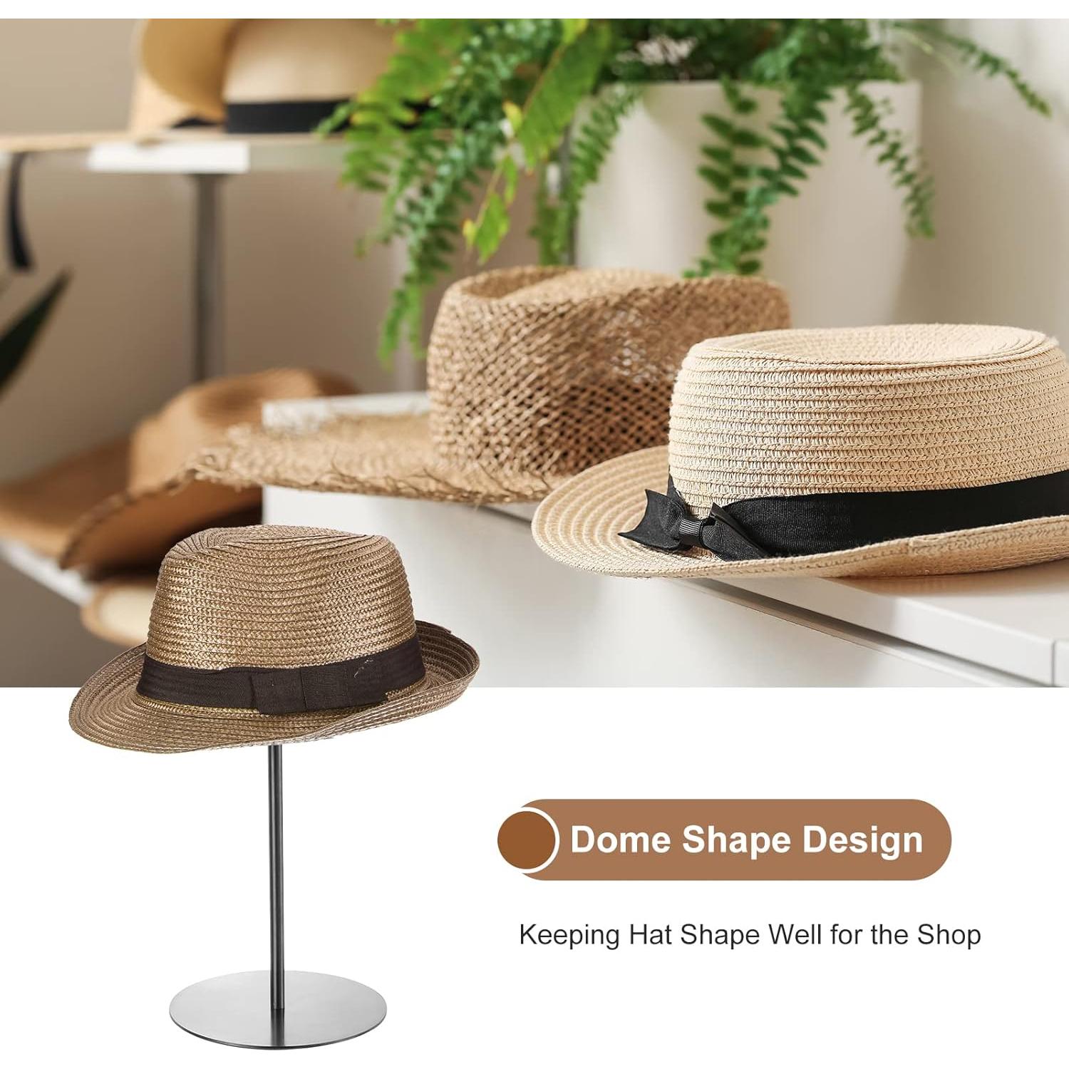 Soporte de Exhibición de Sombreros uxcell - Metal Ajustable 2 Pzas