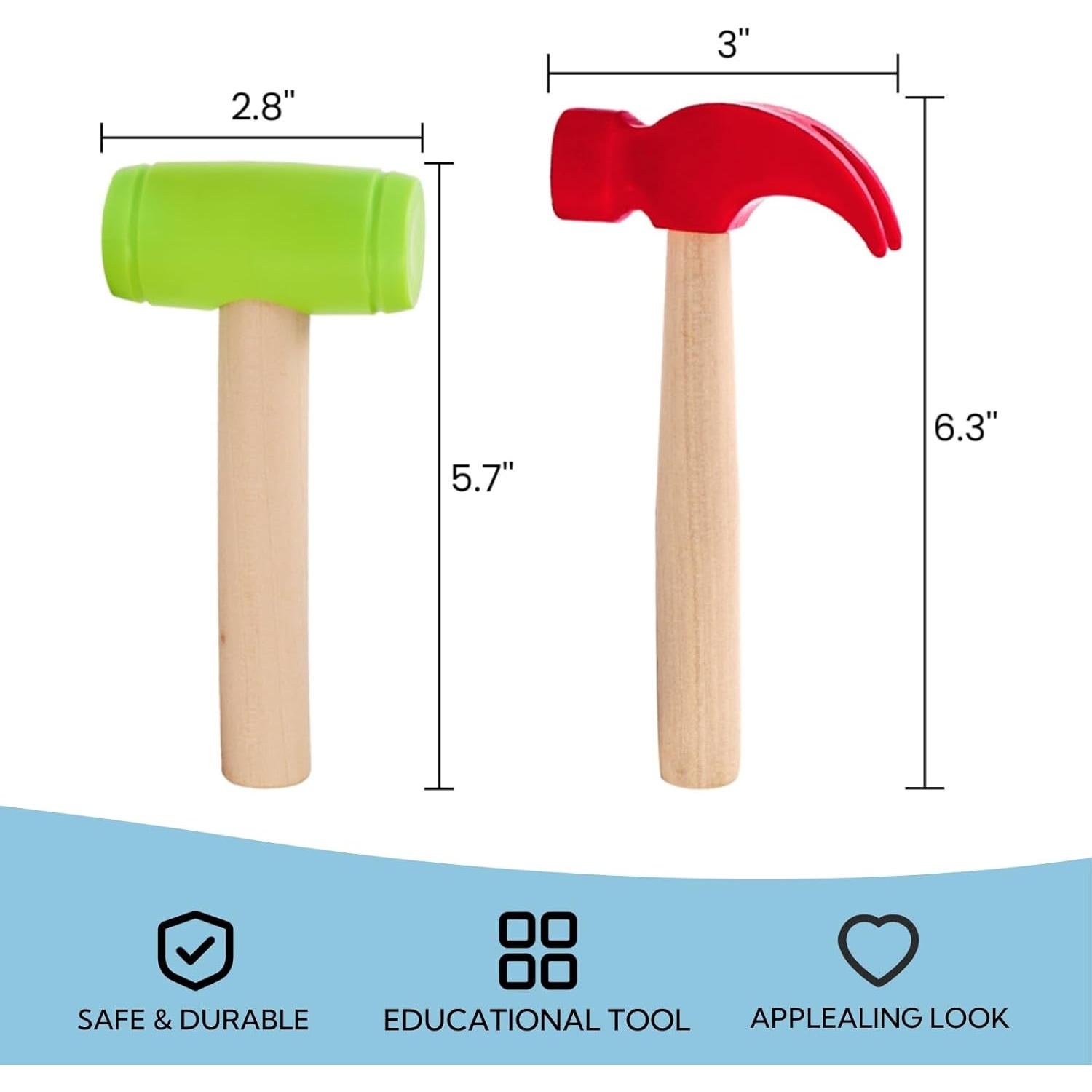 Paquete de 10 Juguetes Martillo Nagpew para Niños