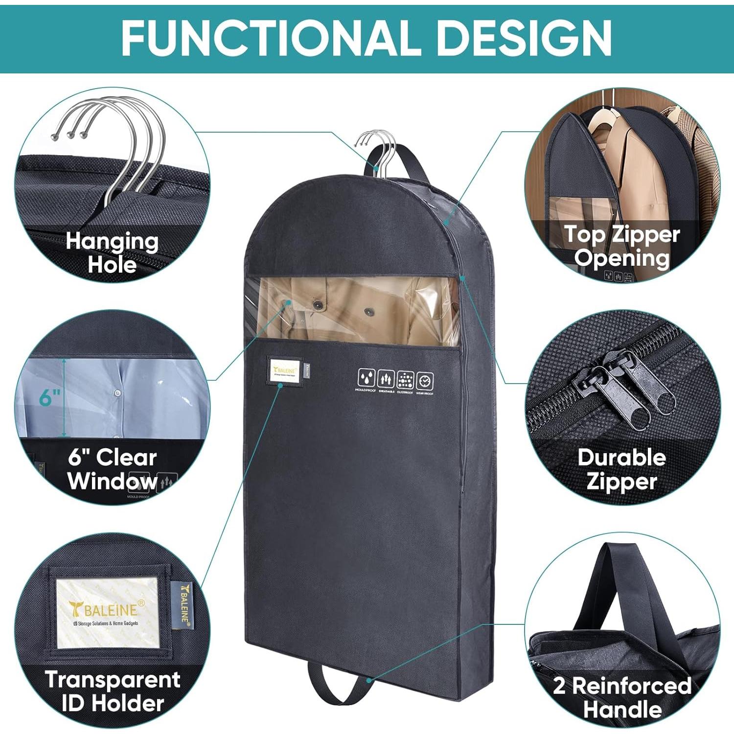 Bolsa de Ropa BALEINE 42" con Ventana Visual - 2 Piezas