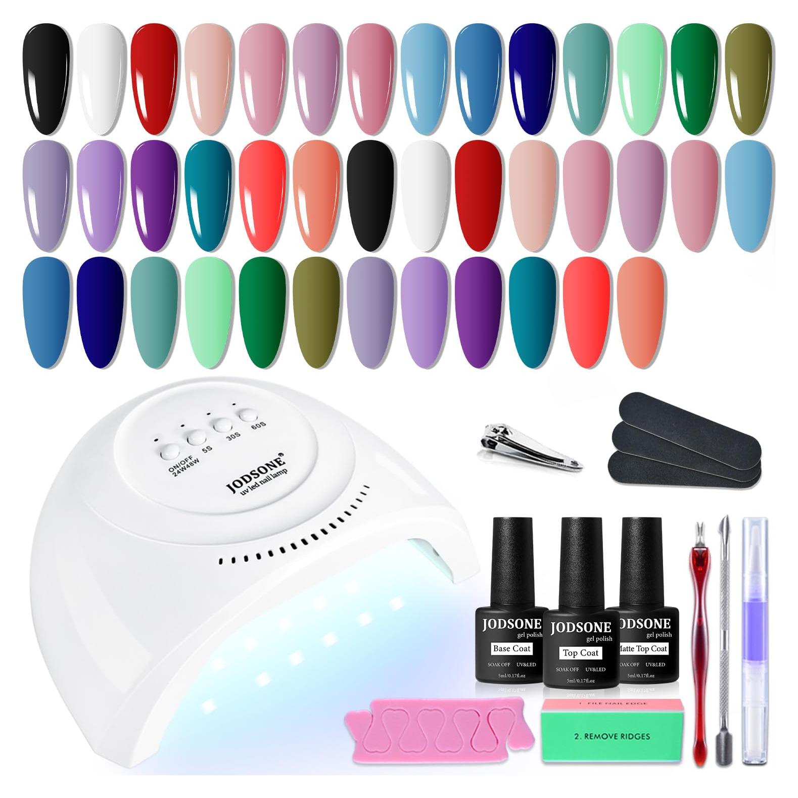 Kit de Esmalte de Uñas en Gel JODSONE 20 Colores con Luz UV