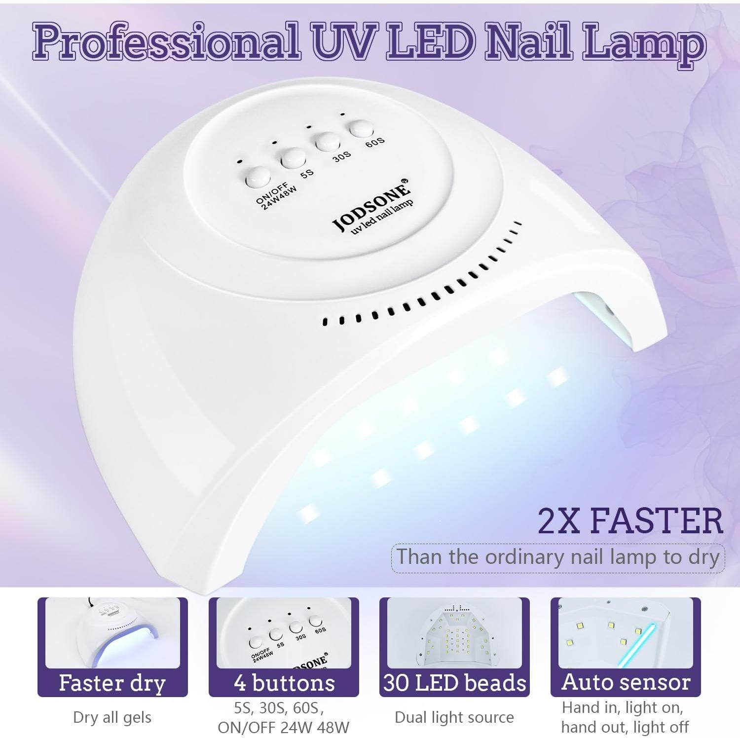 Kit de Esmalte de Uñas en Gel JODSONE 20 Colores con Luz UV