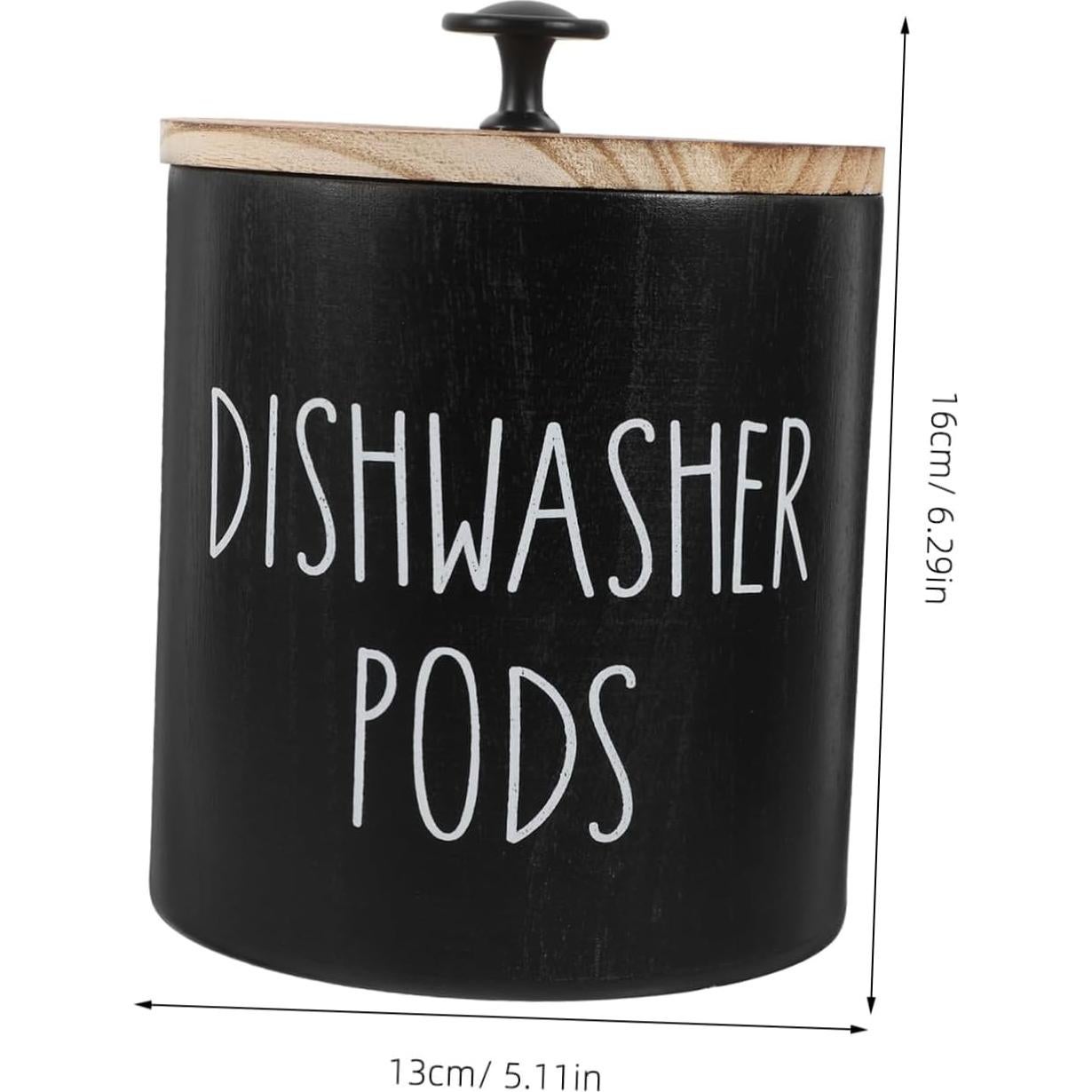 Soporte de Pod de Lavandería DECHOUS de Madera Negro 16x13cm