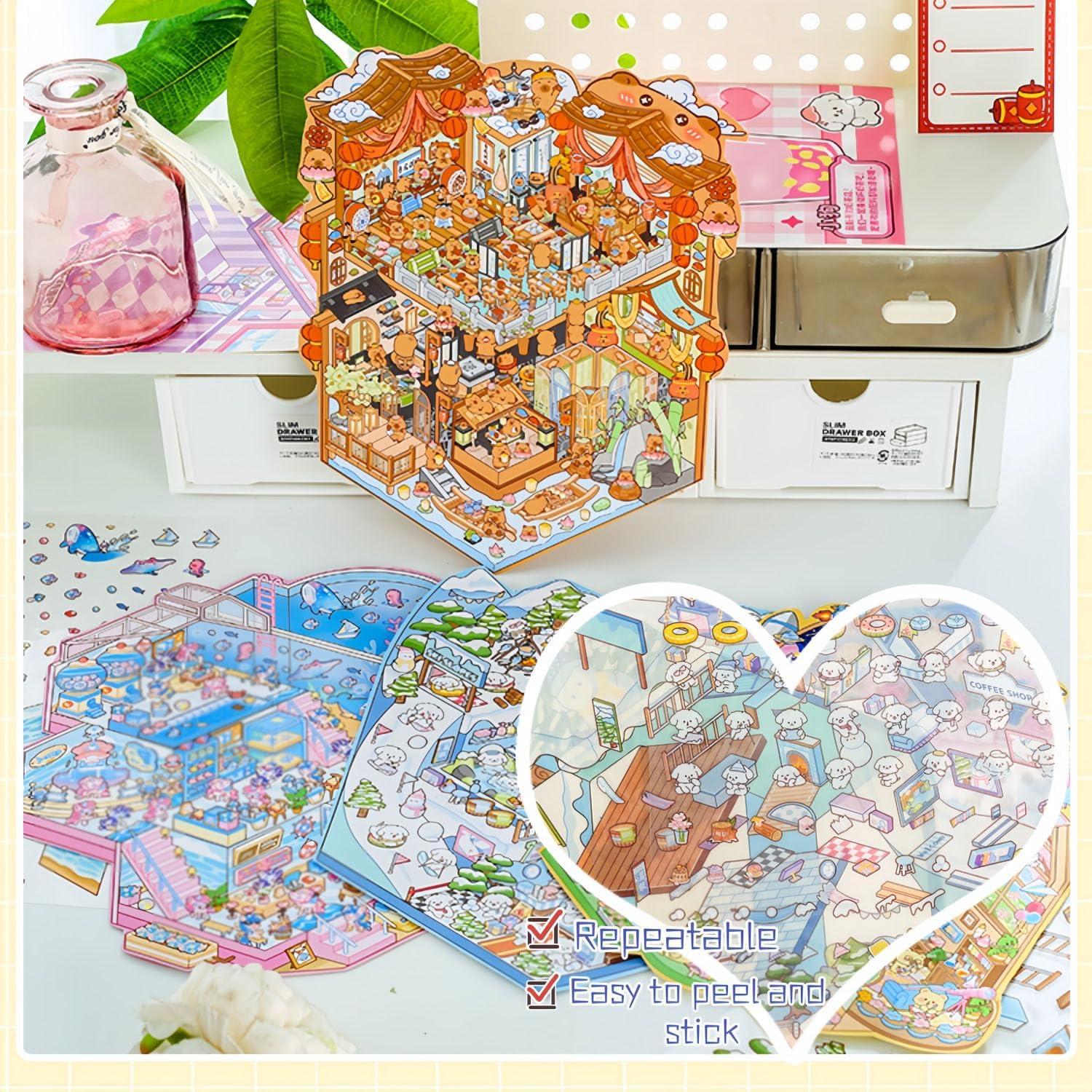 4 Sets de Pegatinas 3D DIY Affoto - Manualidades Creativas