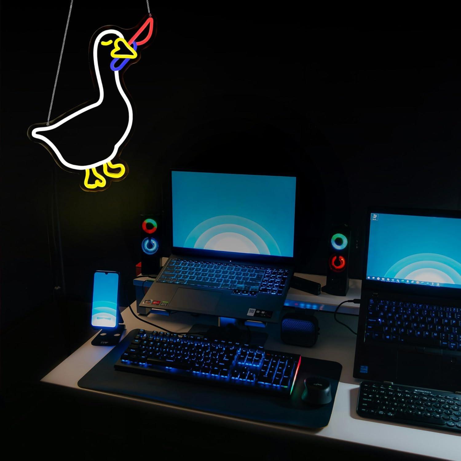 Luz de Neón LED Pato HSJNJKFU para Decoración de Pared