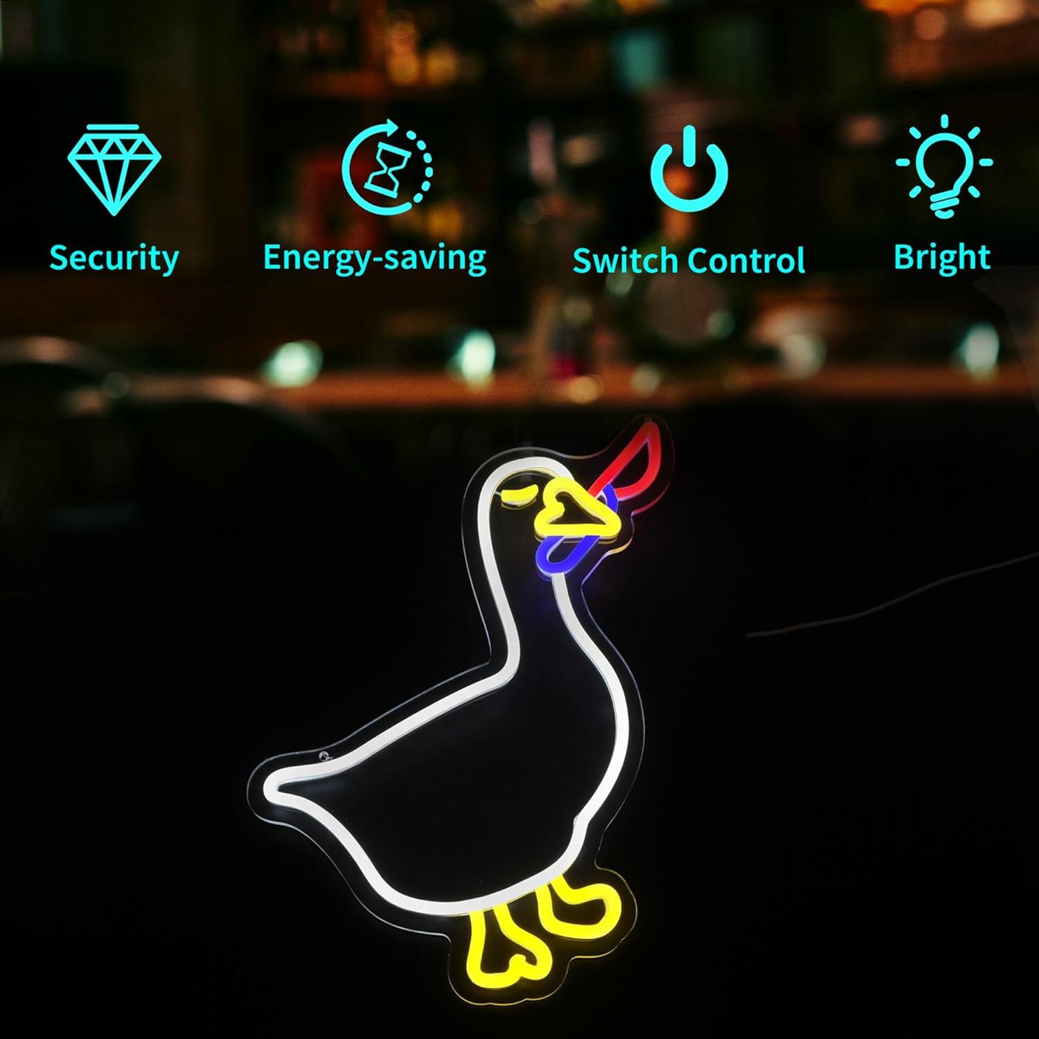 Luz de Neón LED Pato HSJNJKFU para Decoración de Pared