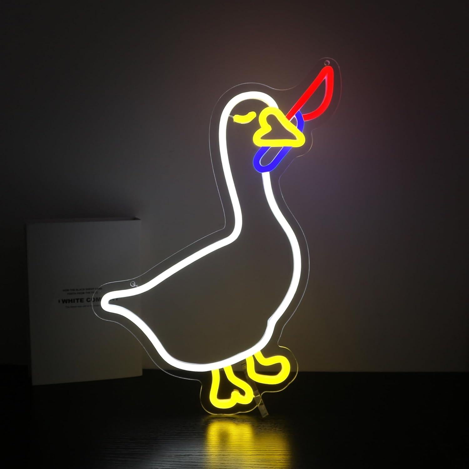 Luz de Neón LED Pato HSJNJKFU para Decoración de Pared