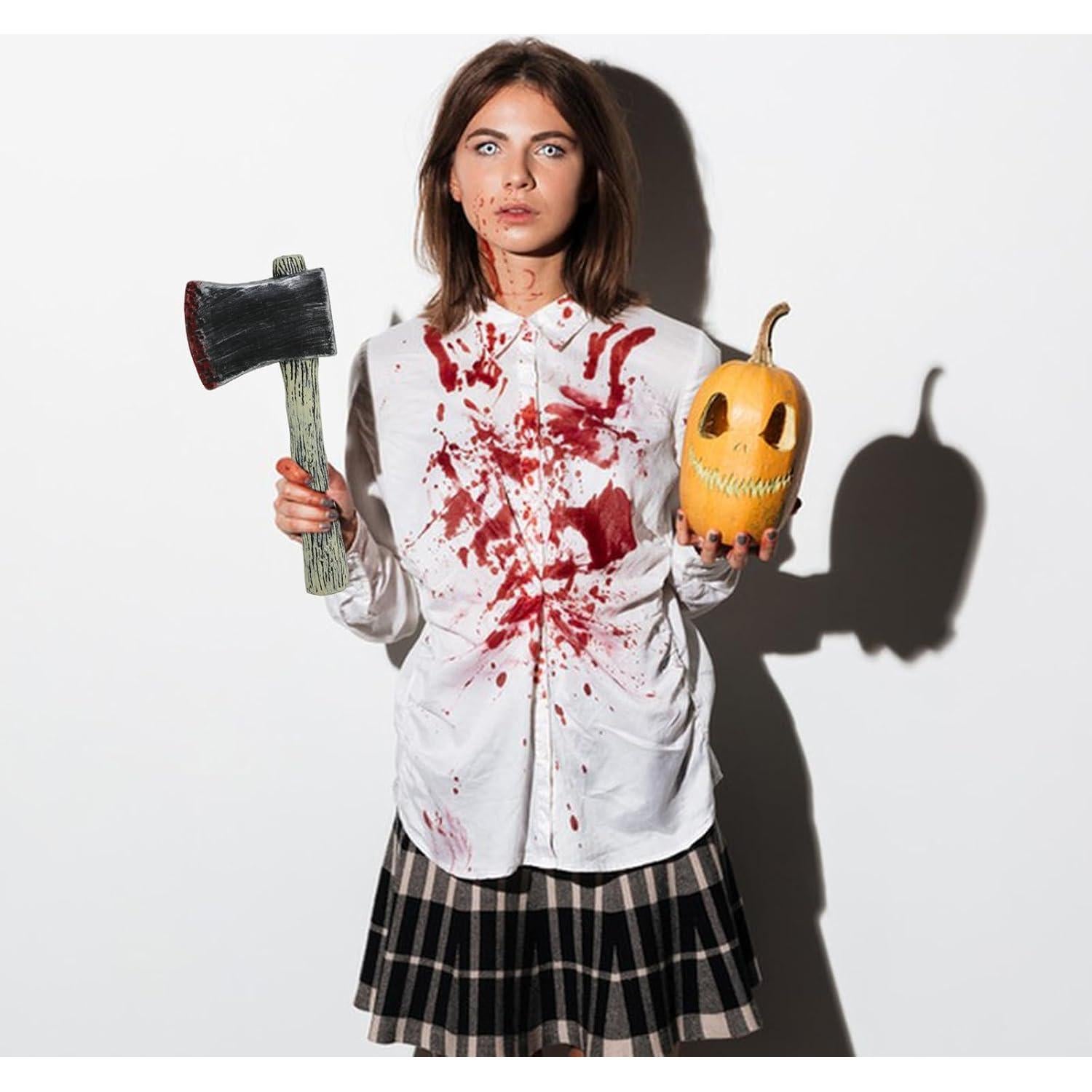 Hacha Grande Artificial Halloween Honbay 29.5 cm Realista