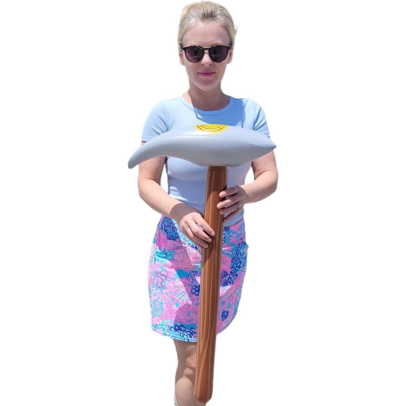 Pico Inflable 83,82 cm Color Madera y Plata - Paquete de 6