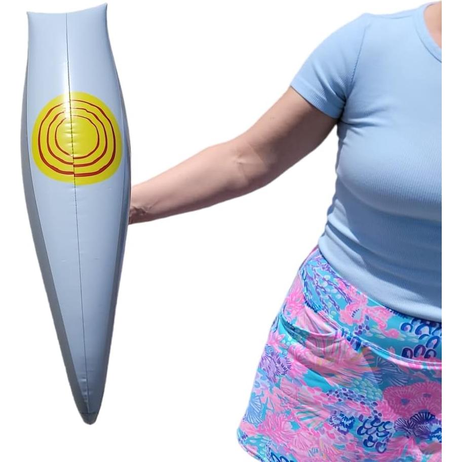 Pico Inflable 83,82 cm Color Madera y Plata - Paquete de 6