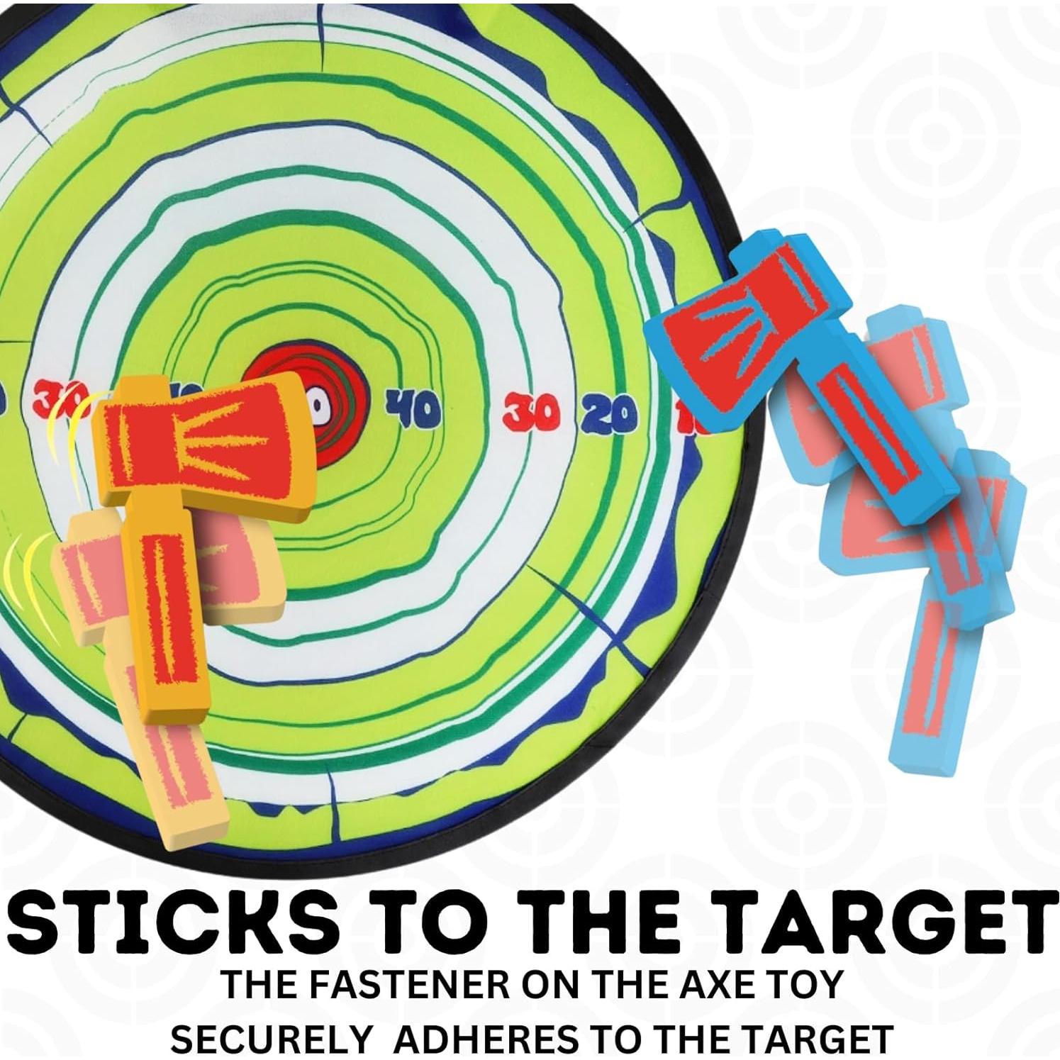 Juego de Lanzamiento de Hachas de Espuma Liberty Imports - 4 Hachas y Objetivo 55,88 cm