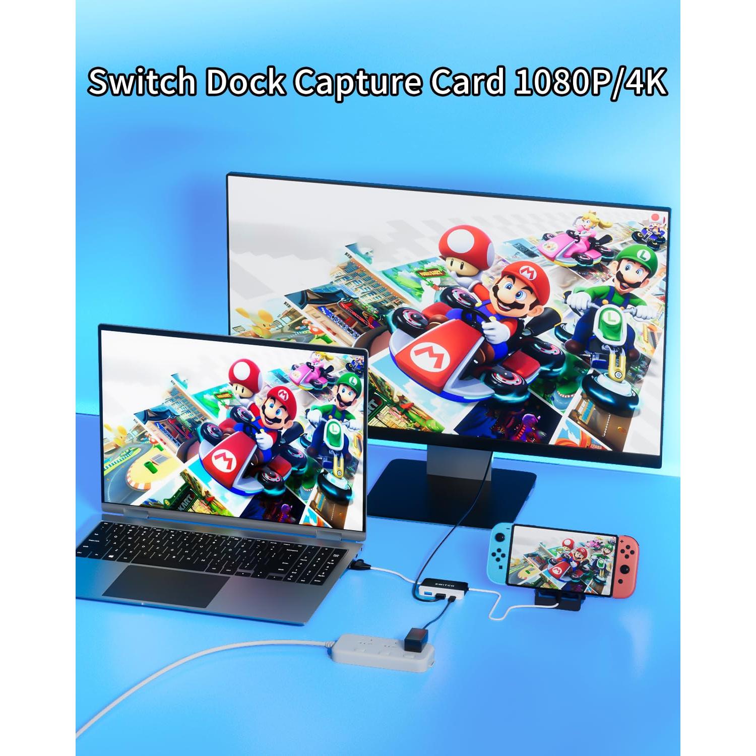 Estación de Acoplamiento 2 en 1 Yigorn para Nintendo Switch 1080P