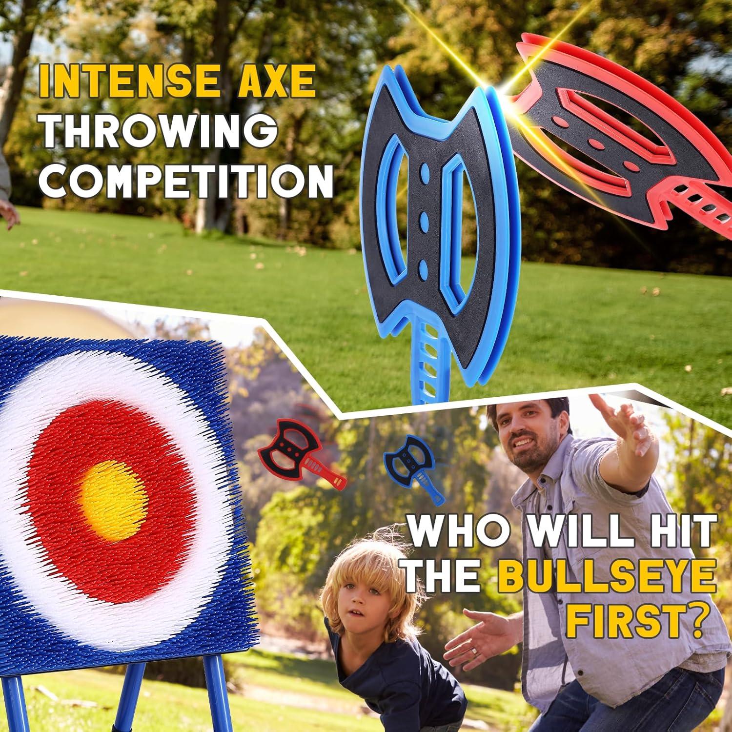 Conjunto de 8 Hachas de Lanzamiento Sidske - Colorido y Seguro