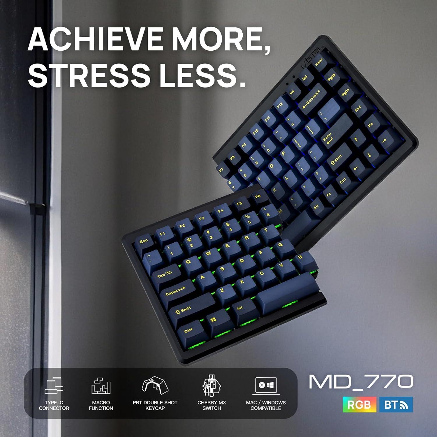 Teclado Mecánico Ergonómico MISTEL MD770 TKL RGB Bluetooth