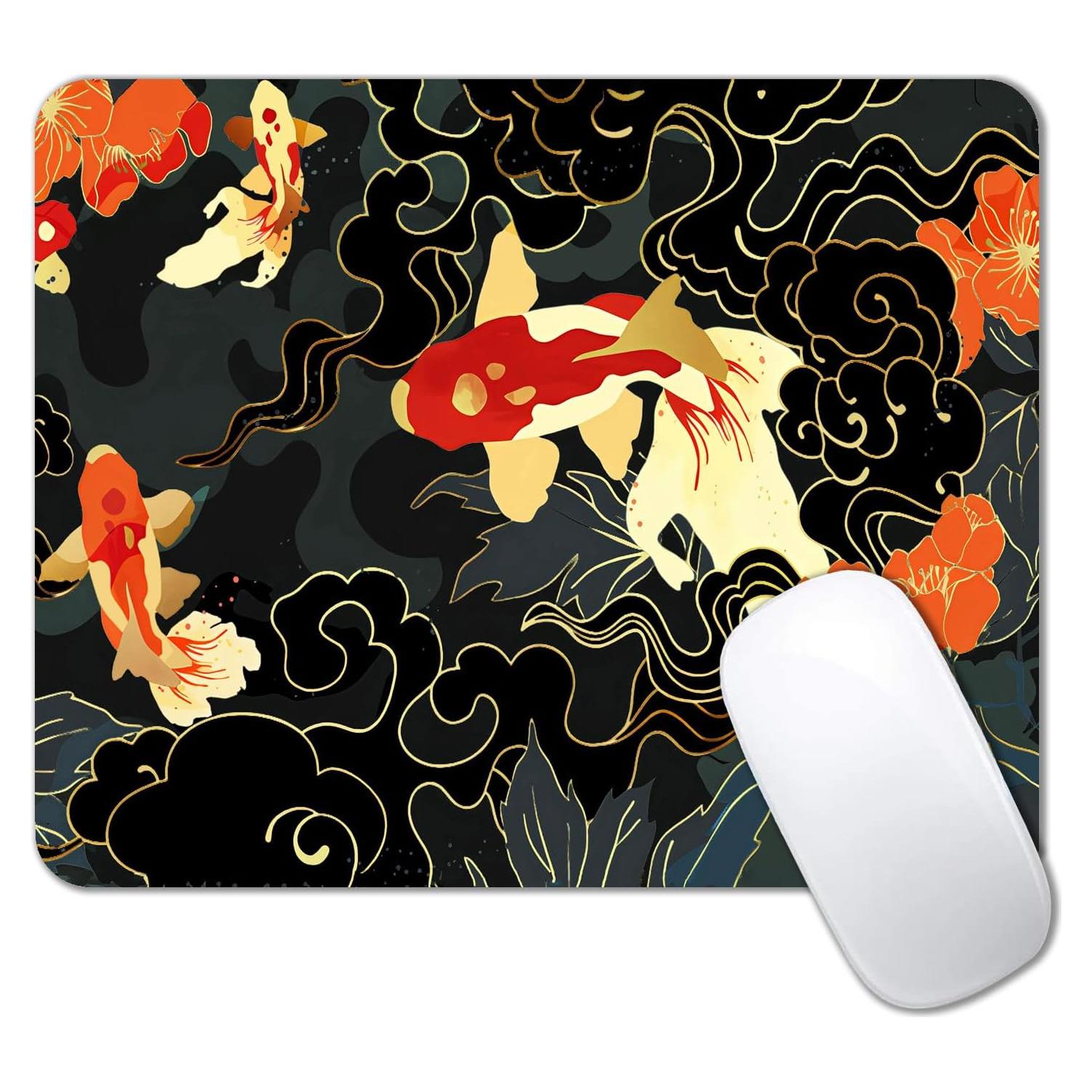 Alfombrilla de Ratón IMAYONDIA Koi Negro Dorado 24.1x20.1cm