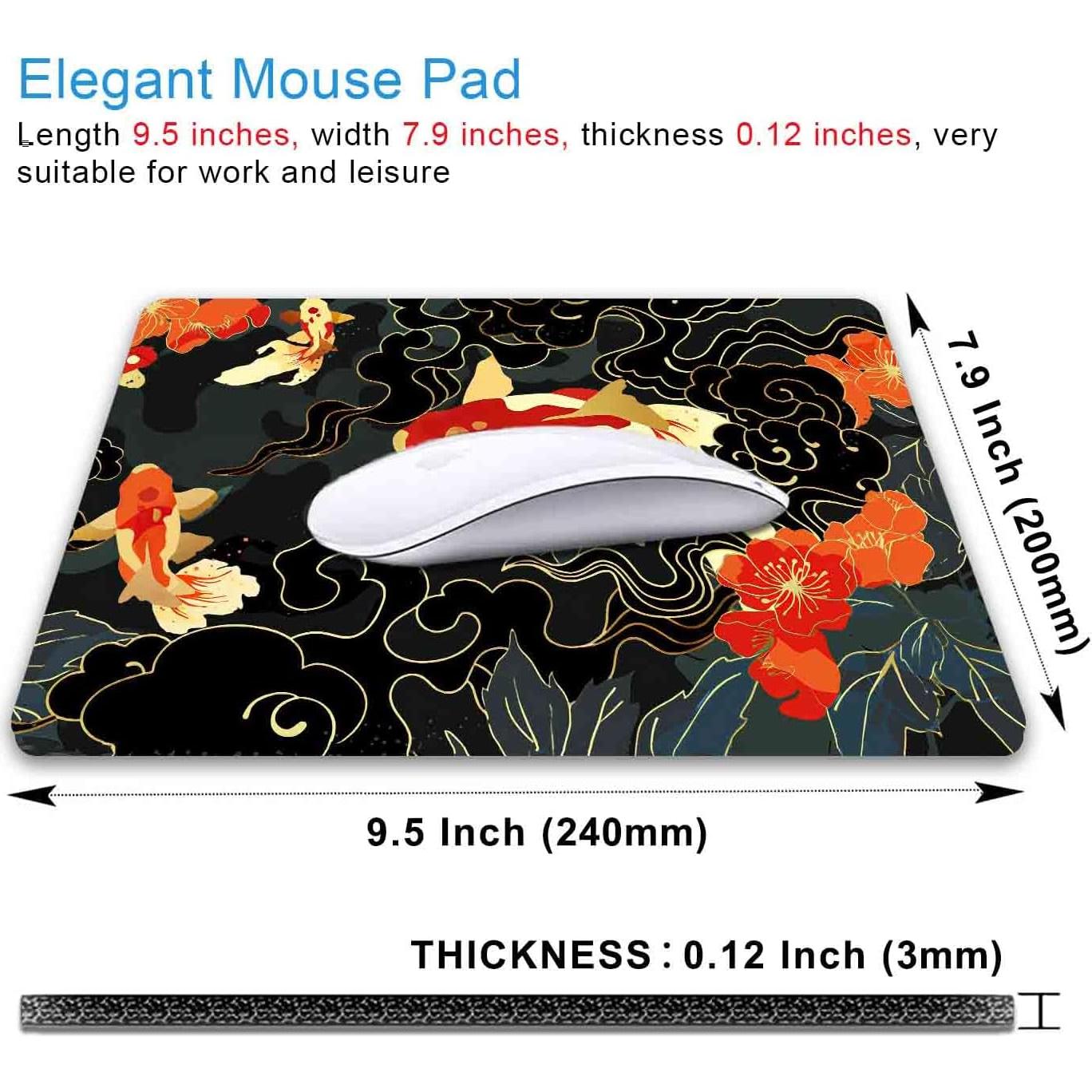 Alfombrilla de Ratón IMAYONDIA Koi Negro Dorado 24.1x20.1cm