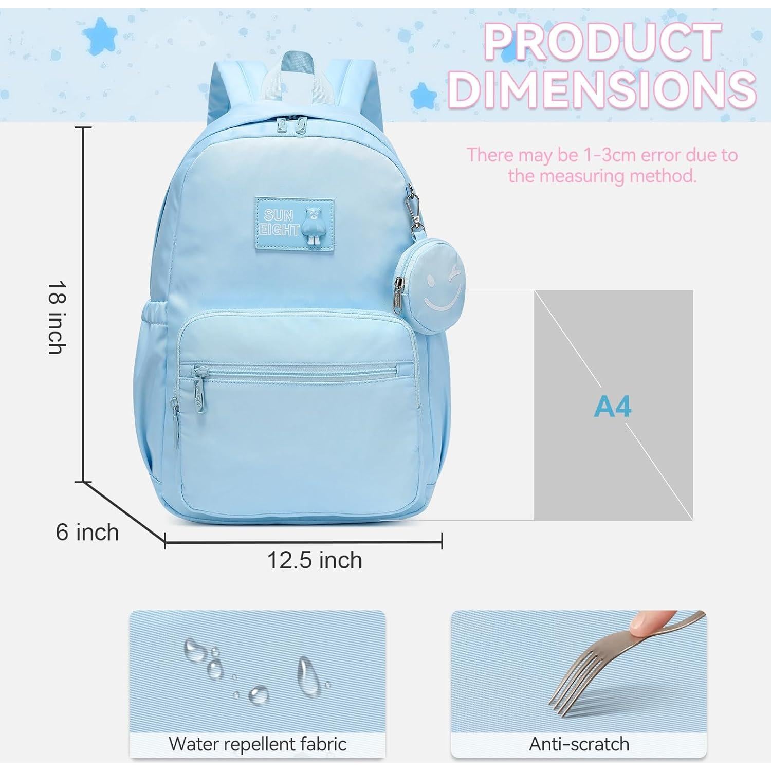 Mochila Escolar Caran·Y 30L Azul Impermeable para Niños