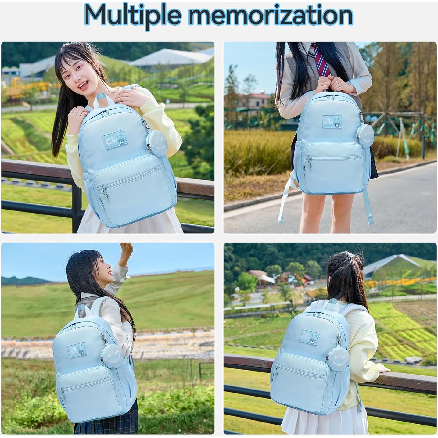 Mochila Escolar Caran·Y 30L Azul Impermeable para Niños