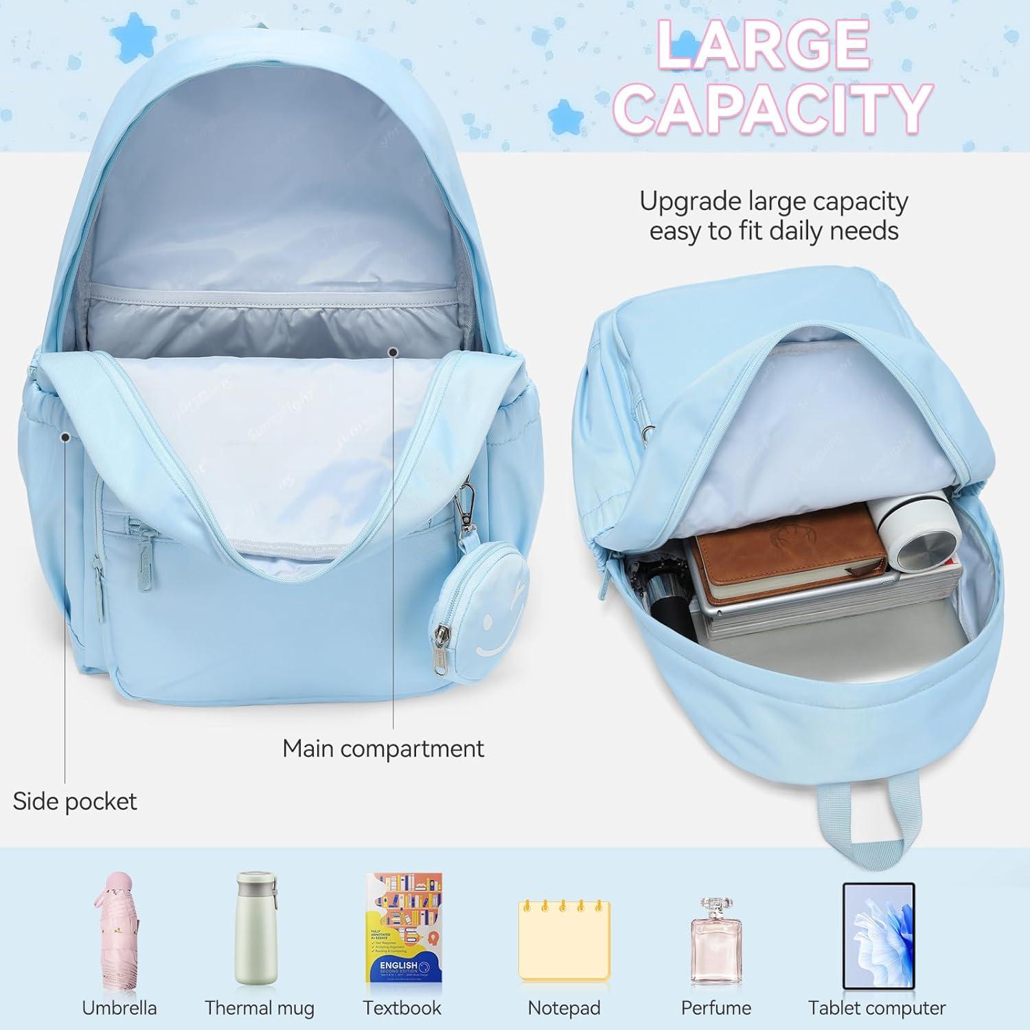 Mochila Escolar Caran·Y 30L Azul Impermeable para Niños