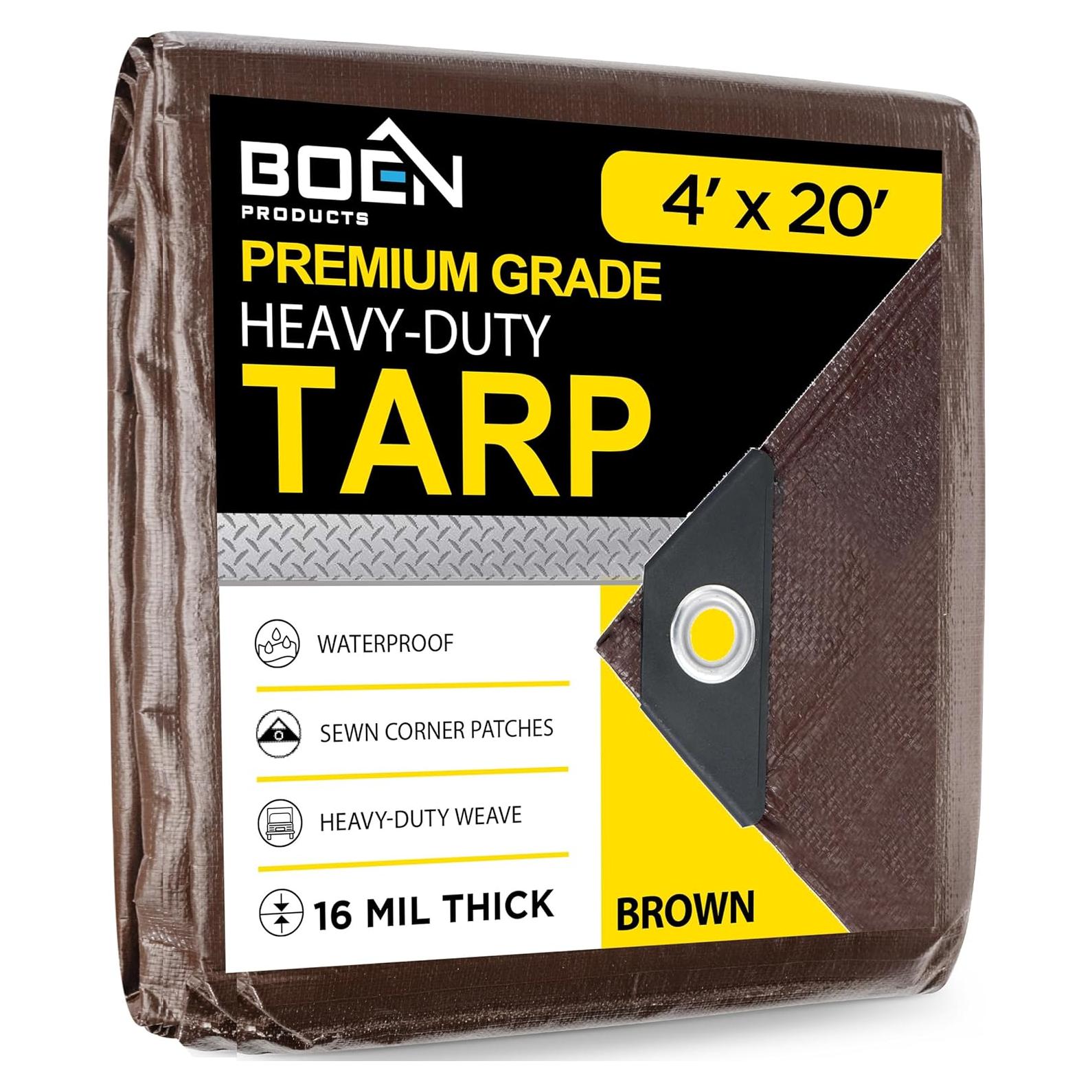 Lona Impermeable Boen 1.22 m x 6.1 m Extra Gruesa 0.4 cm