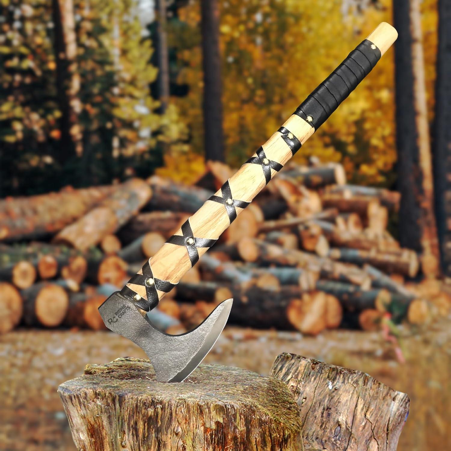 Hacha Vikinga Rising Crafts 6" Acero al Carbono con Funda