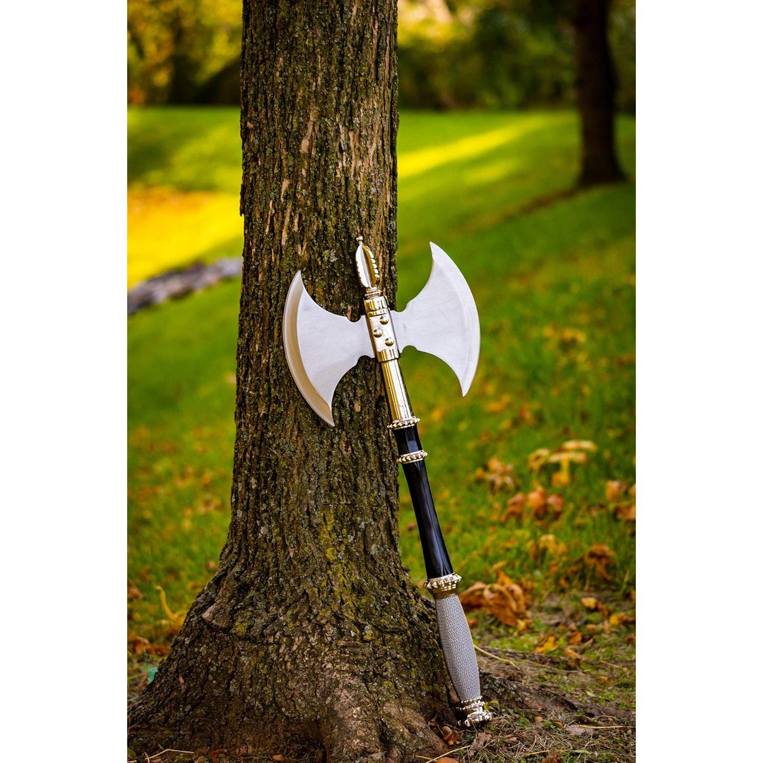 Hacha de Batalla Medieval BladesUSA HK-079A 53 cm Doble Filo