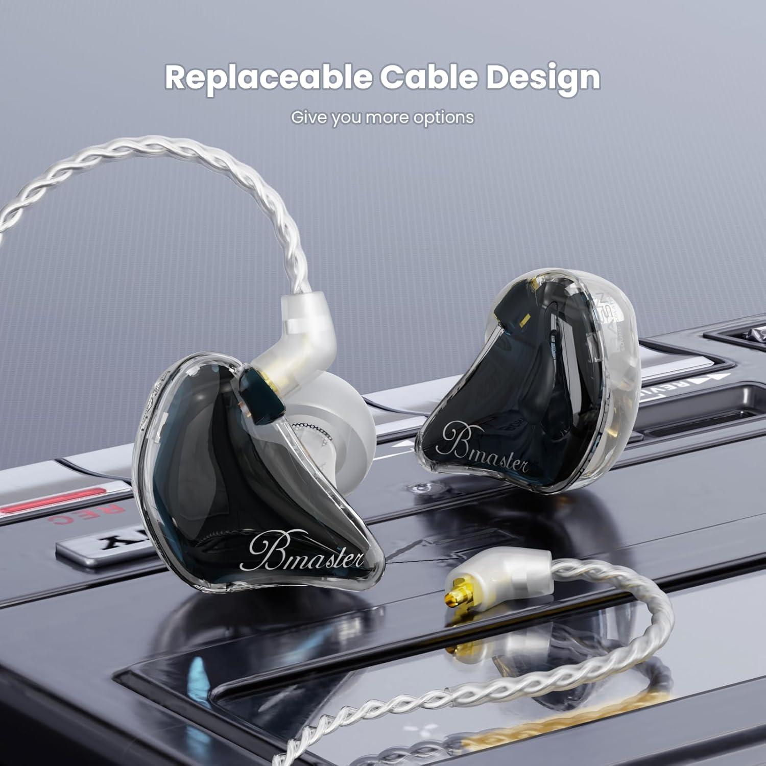Auriculares BASN 24IEM Intrauditivos HiFi con Aislamiento Negro