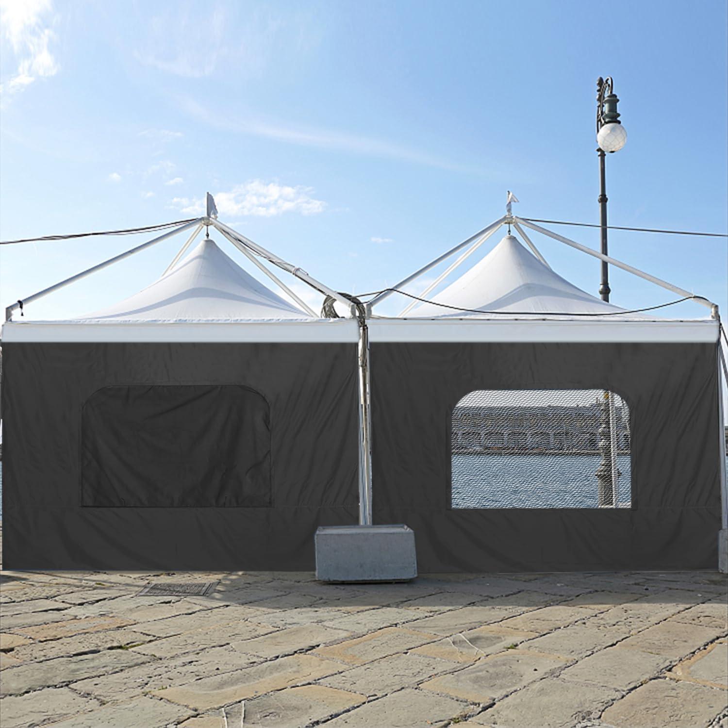 Pared Lateral con Ventana Jorohiker para Carpa 3x3m Negra