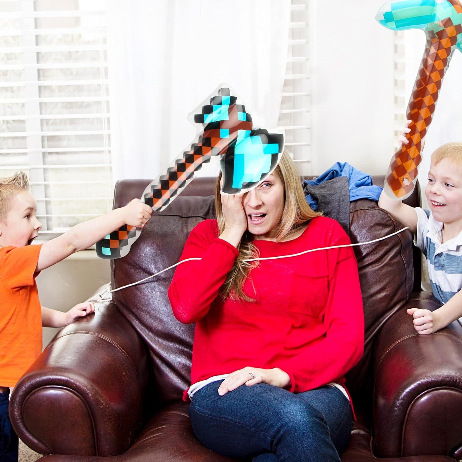 14 Piezas Espadas y Hachas Inflables Cagemoga para Niños