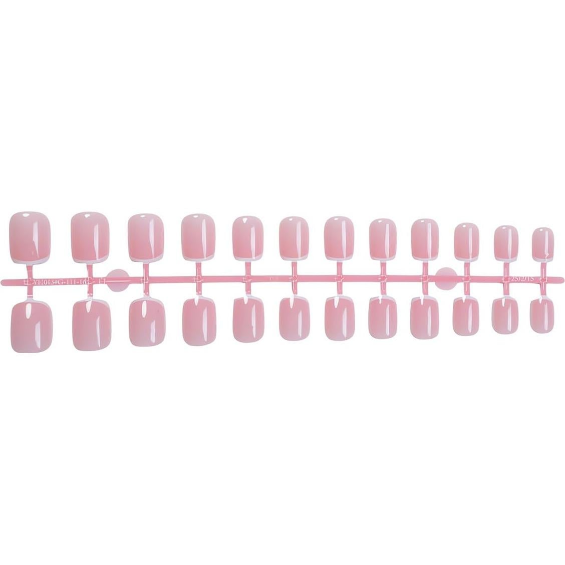 Kit de Uñas Postizas Francesas Cortas Juggssa - 24 Piezas