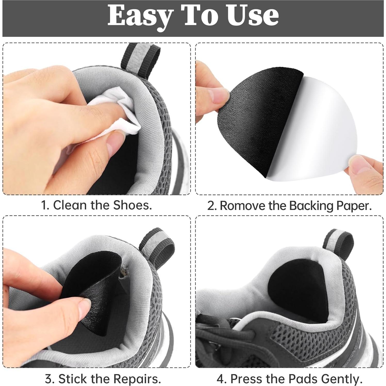 Parche Reparador para Tacones AIQINHU - 4 Pares Negro