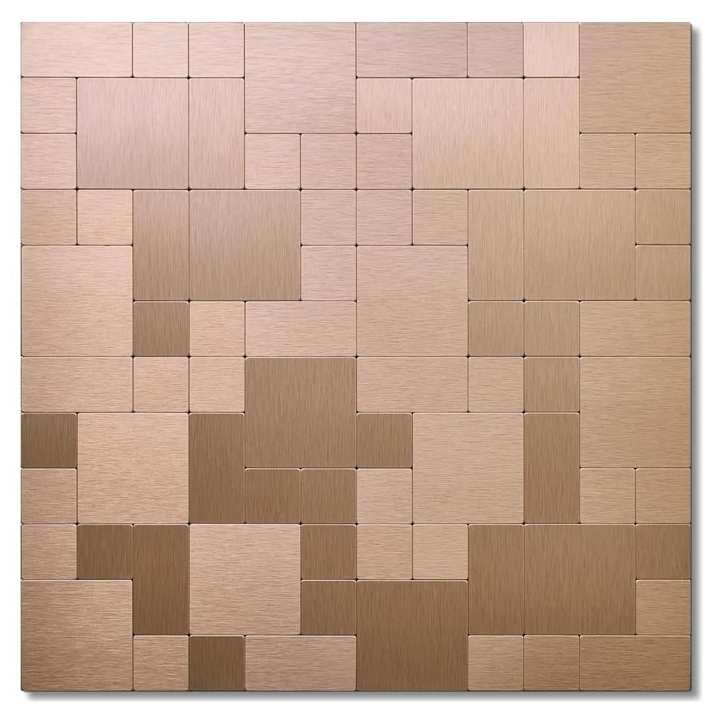 Azulejo Autoadhesivo DICOFUN 30.48x30.48cm Cobre Cepillado