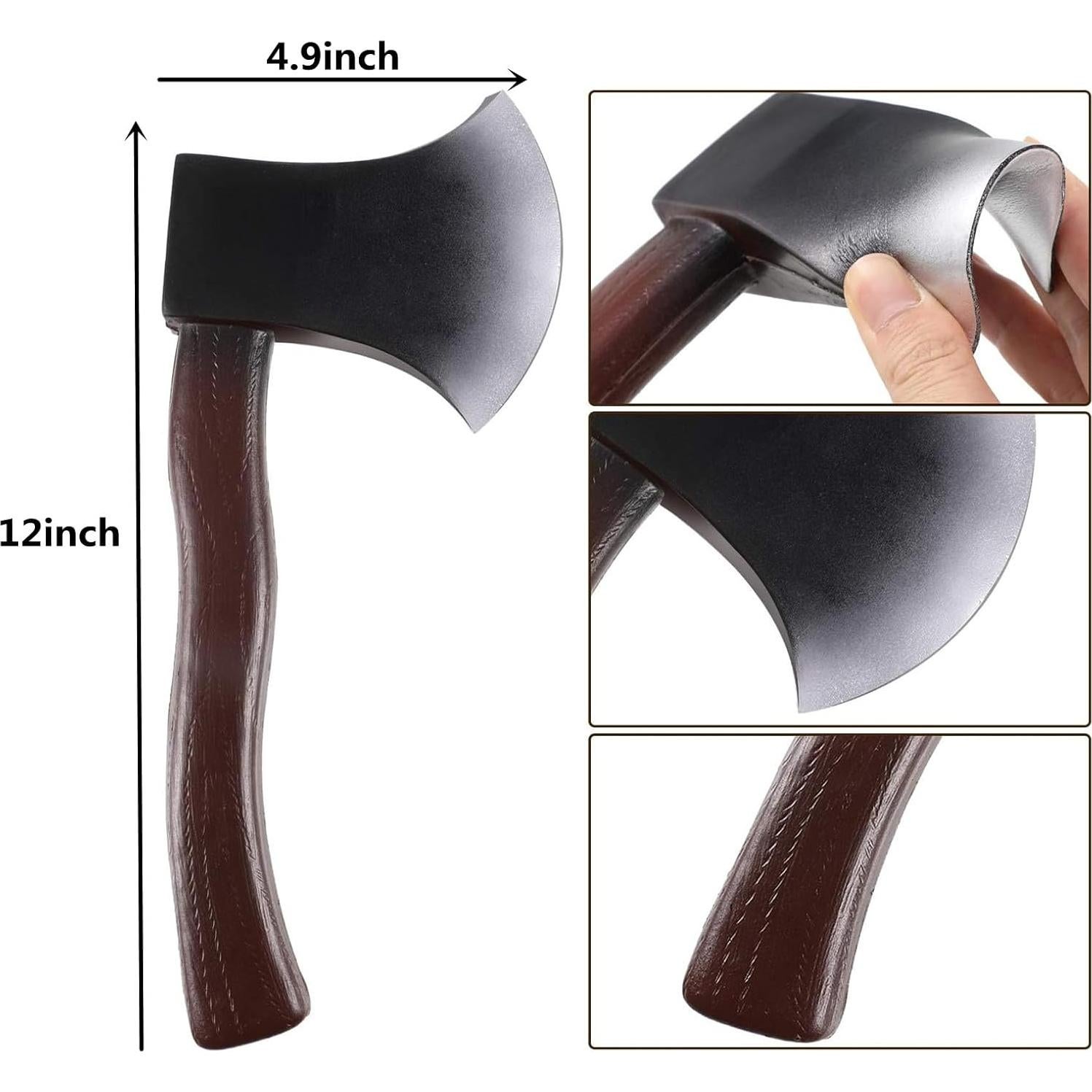 Hacha de Halloween 2 Pcs KIPETTO 30,48 cm Espuma Divertida