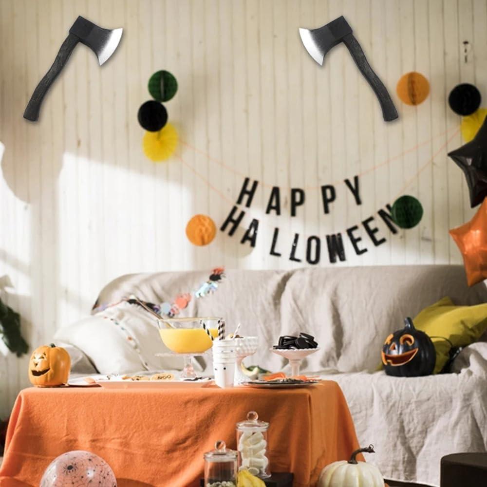 Hacha de Halloween 2 Pcs KIPETTO 30,48 cm Espuma Divertida