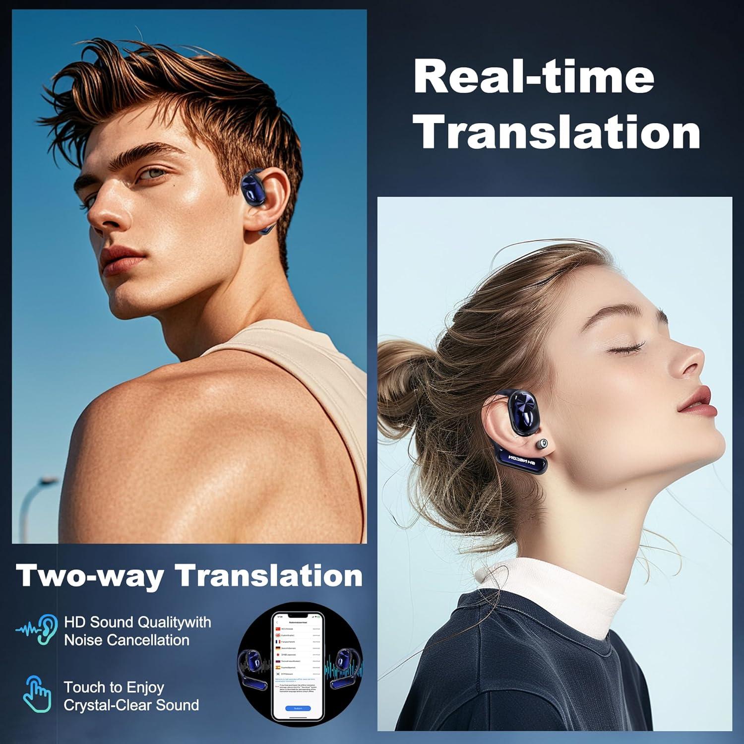 Auriculares Inalámbricos Traductores AI 3-en-1 - Azul Oscuro