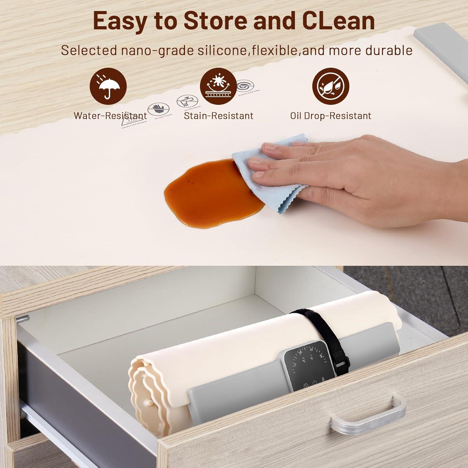 Alfombrilla Calentadora de Comida Fondpen 66x43cm 5 Niveles