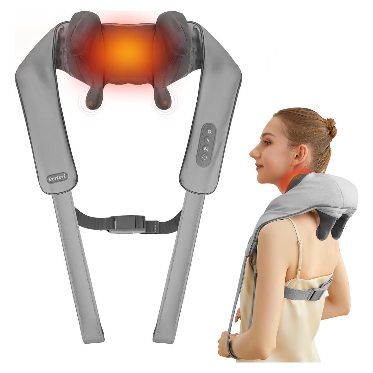 Masajeador de Cuello y Hombros Perlevi N27B con Calor 6D