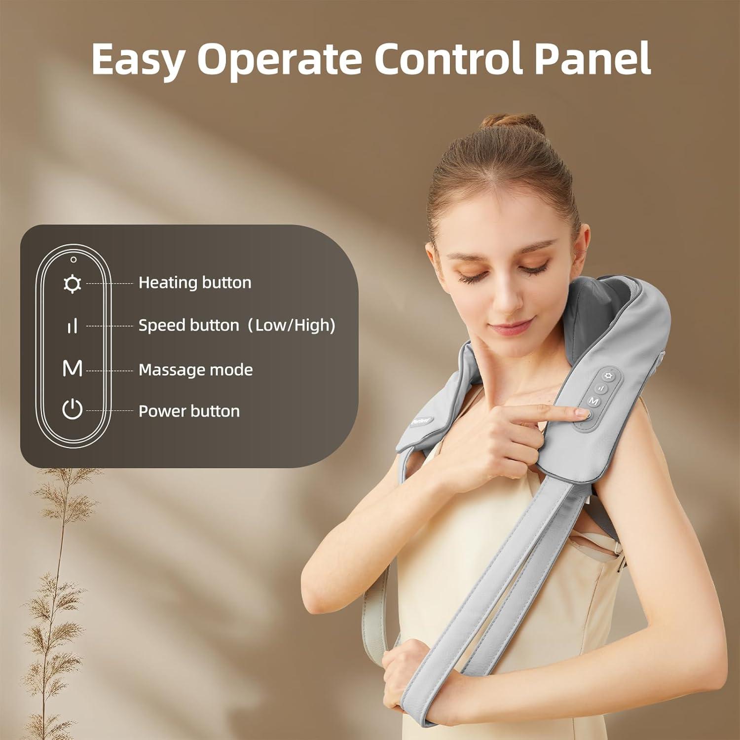 Masajeador de Cuello y Hombros Perlevi N27B con Calor 6D