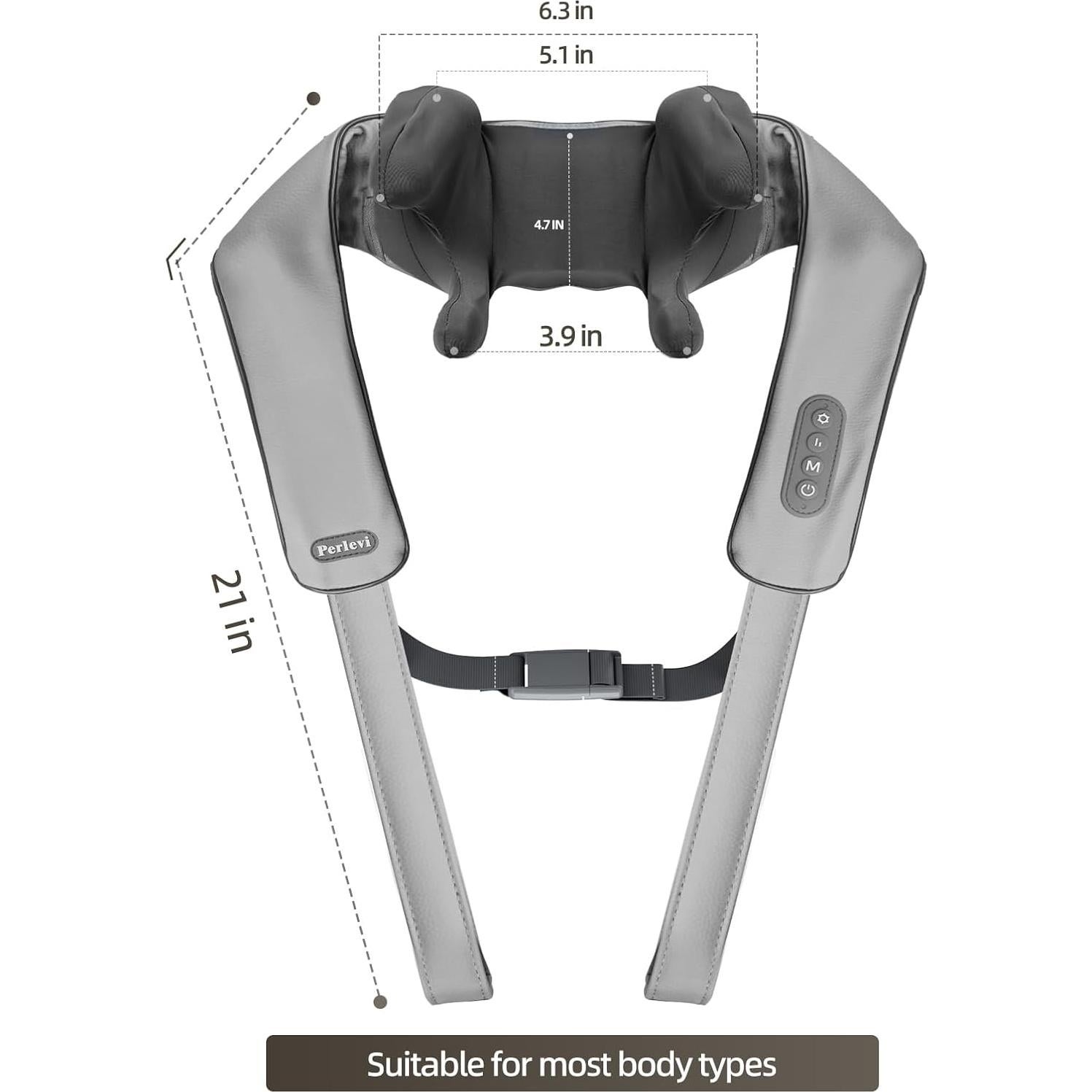 Masajeador de Cuello y Hombros Perlevi N27B con Calor 6D
