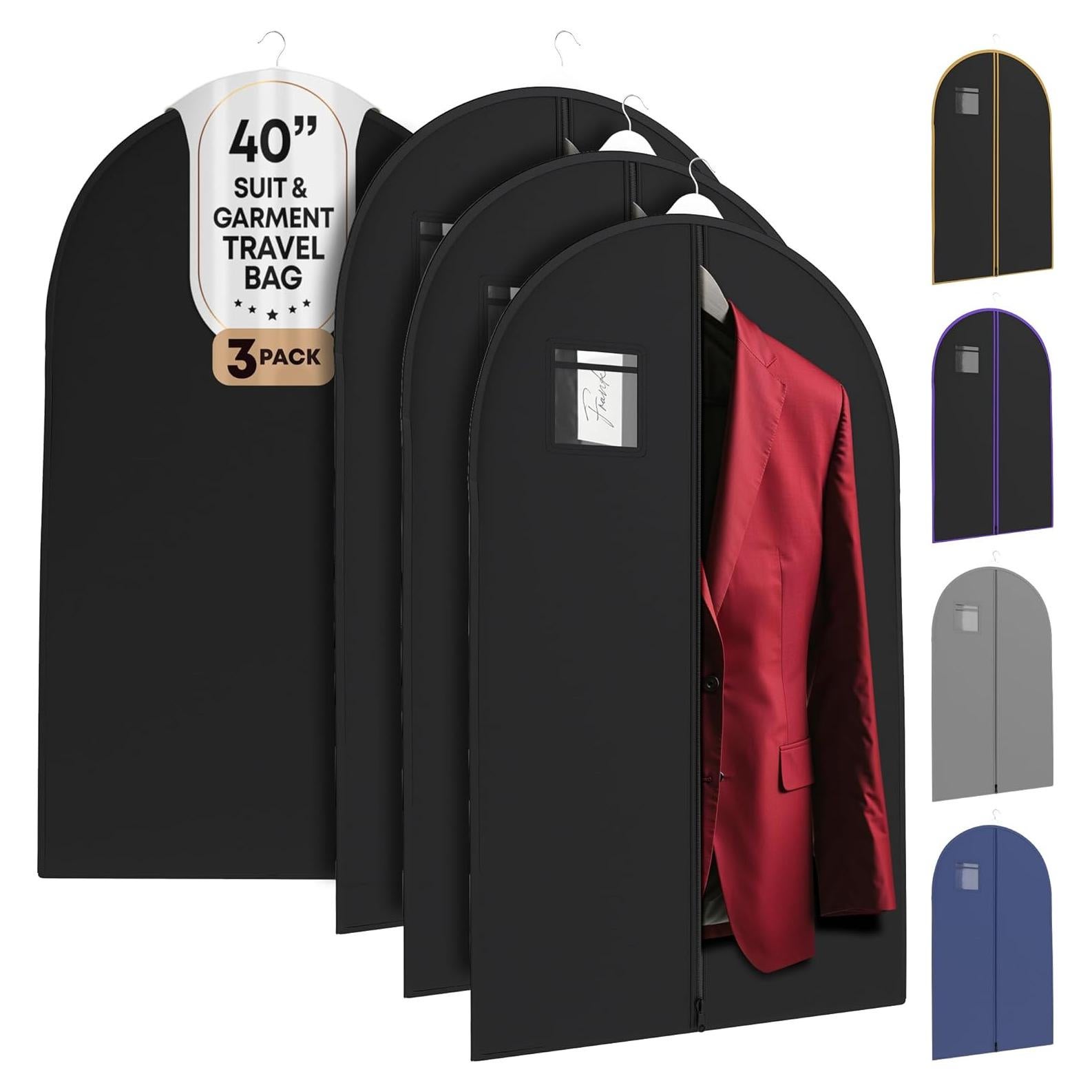 Bolsa de Traje Negra Tus Bolsas - 3 Paquete 100x60 cm