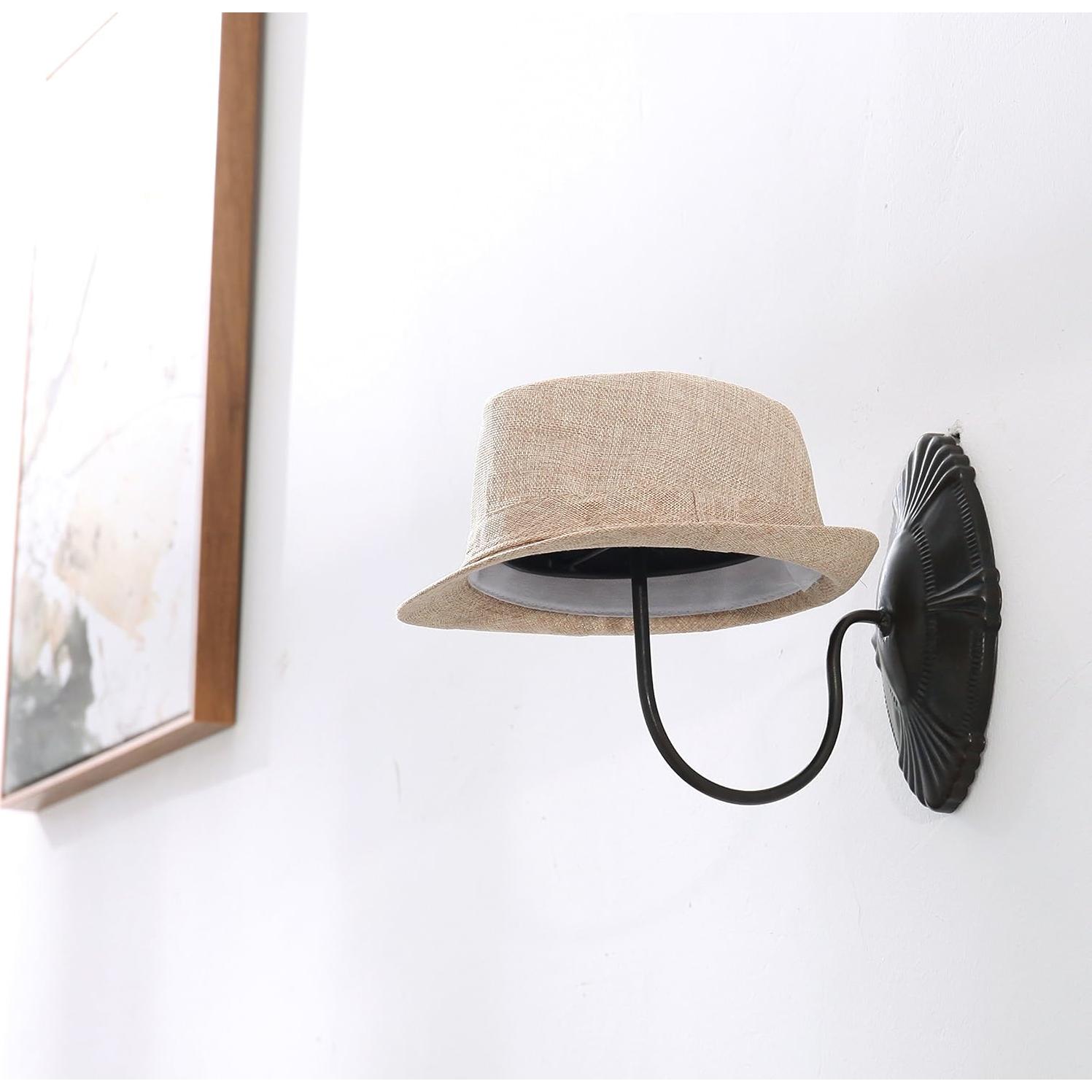 Soporte de Pared Vintage para Sombreros Owlgift - Juego de 2