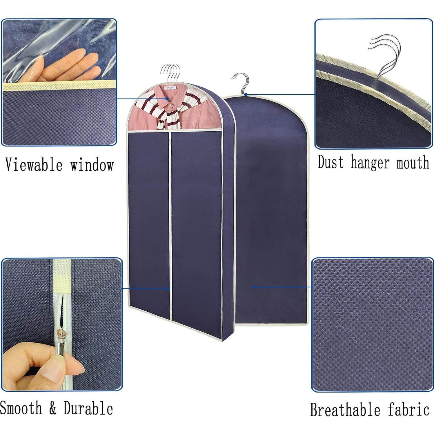 Bolsas para Ropa Colgante DYYHSDPU 60" (3 Piezas) Azul