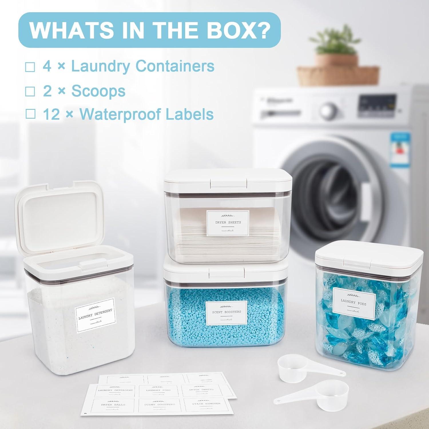 Contenedores Herméticos para Detergente Zingbee 4 Piezas