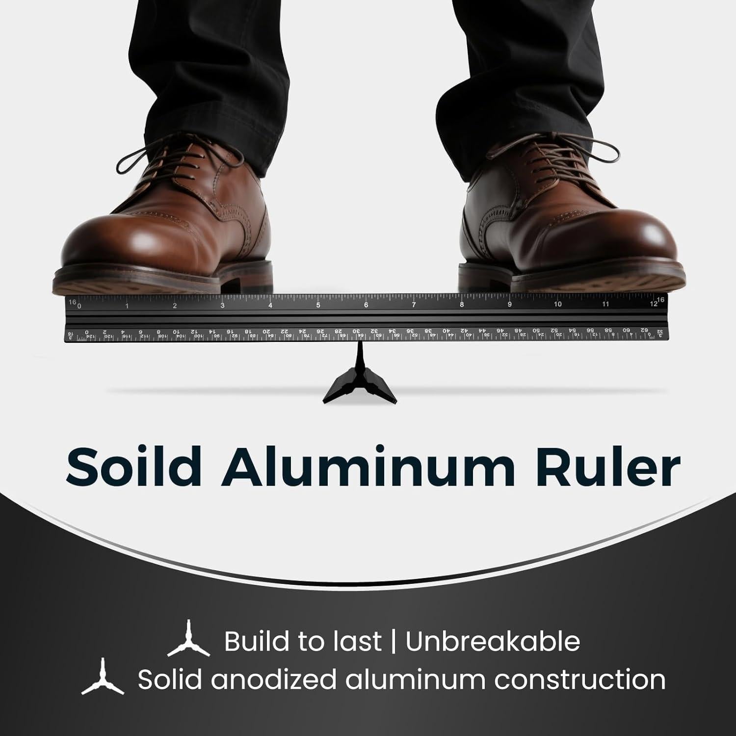 Regla de Escala Arquitectónica Rena Chris 30.48 cm Aluminio