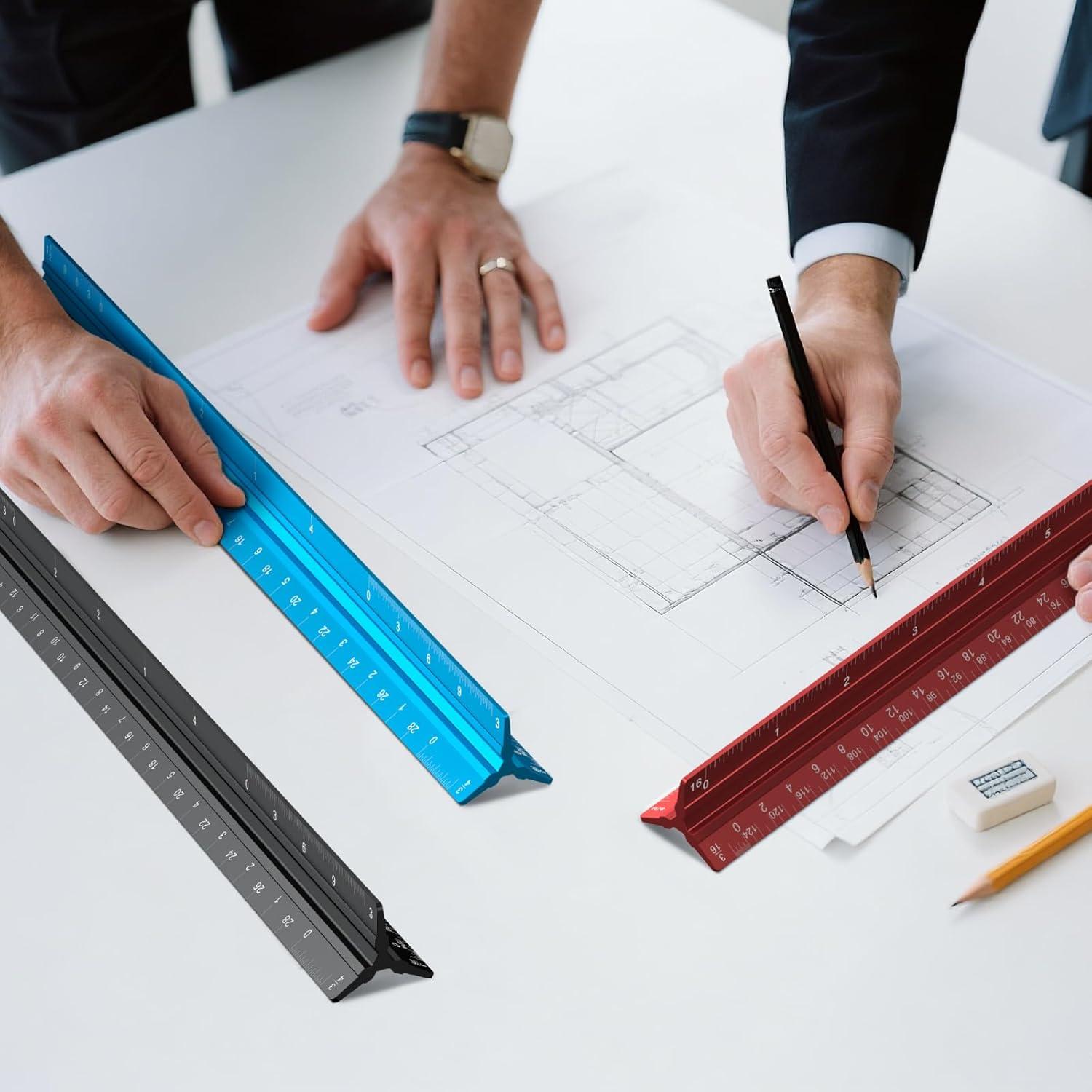 Regla de Escala Arquitectónica Rena Chris 30.48 cm Aluminio