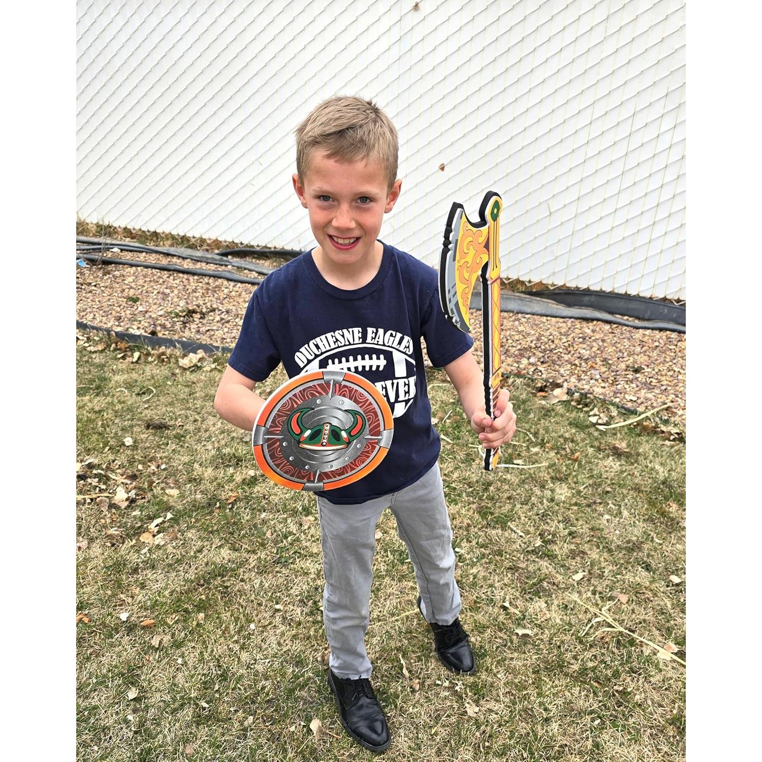 Conjunto Hacha y Escudo de Espuma Niños - Aventura Vikingo